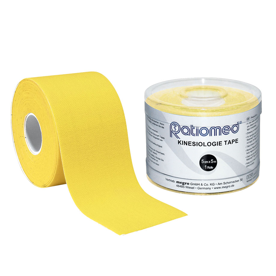Kinesiologie-Tape ratiomed 5 m x 5 cm, gelb (1 Rl.)