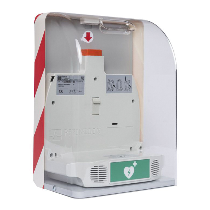 SaveBox (Wandkasten AED mech.) inkl. Magnetschloss und Hinweisschild