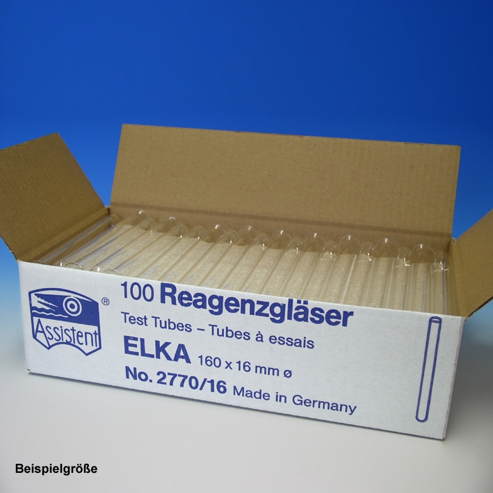 Reagenzgläser ELKA, normalwandig 100 mm x Ø 16 mm (100 Stck.)