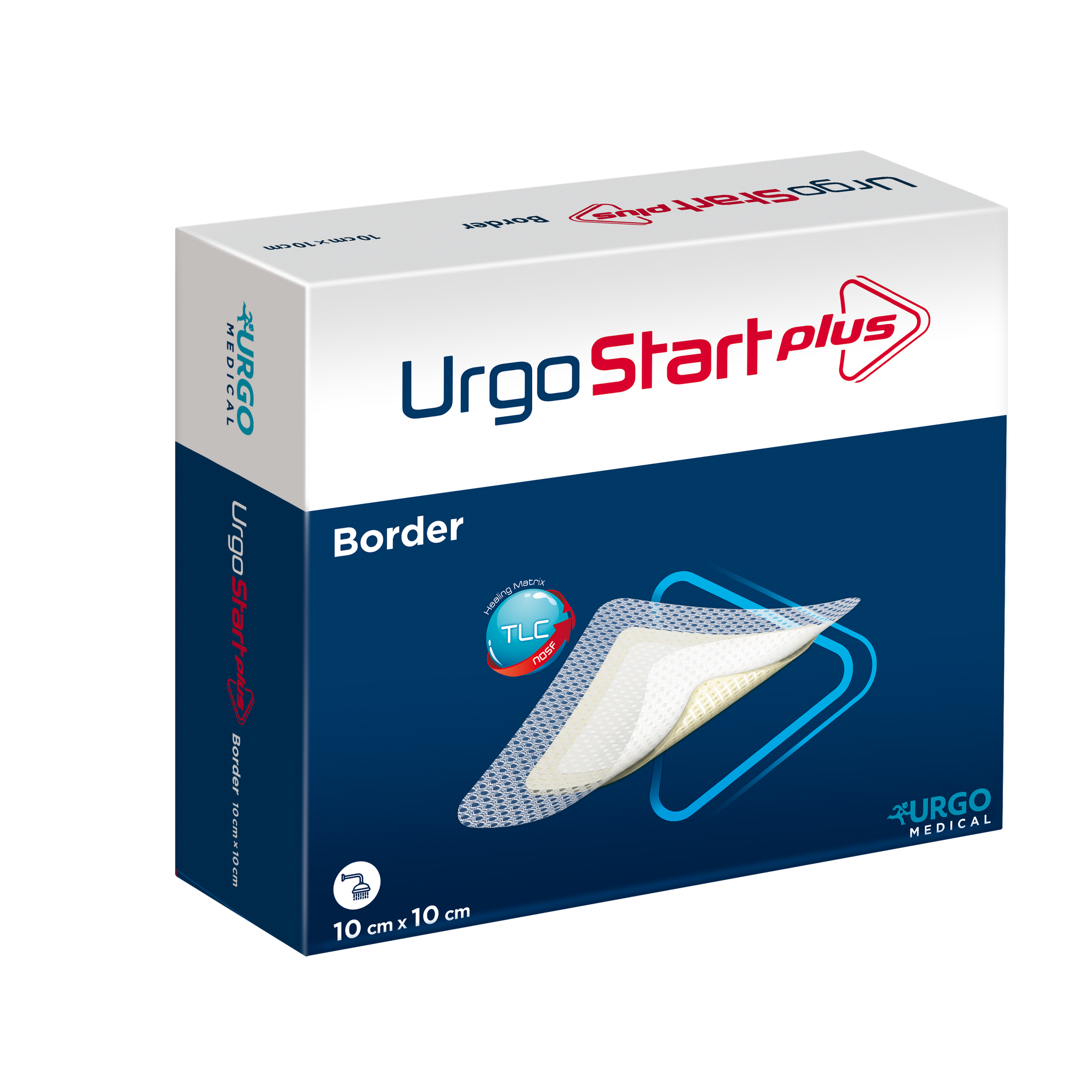UrgoStart Plus Border Polyacrylatwund- verband 8 x 8 cm (10 Stck.)