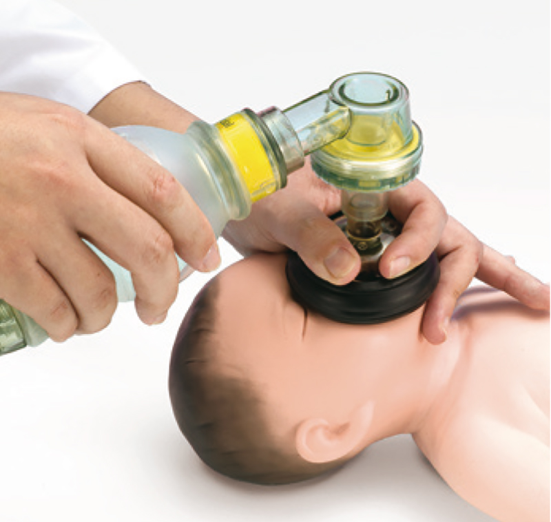 Intubations- und Wiederbelebungs-Neugeborenes in Lebensgröße