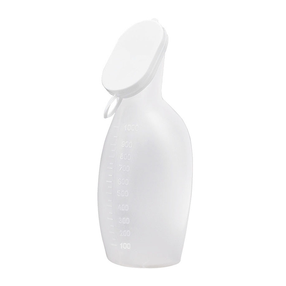 Urinflasche für Frauen (Polypropylen), mit weißem Deckel
