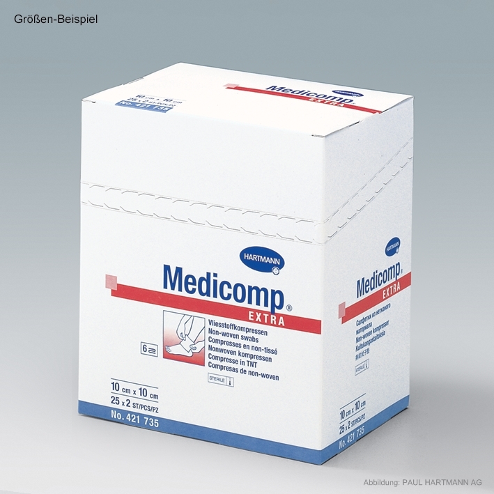 Medicomp Extra Vlieskompressen 5 x 5 cm, steril (25 x 2 Stck.)