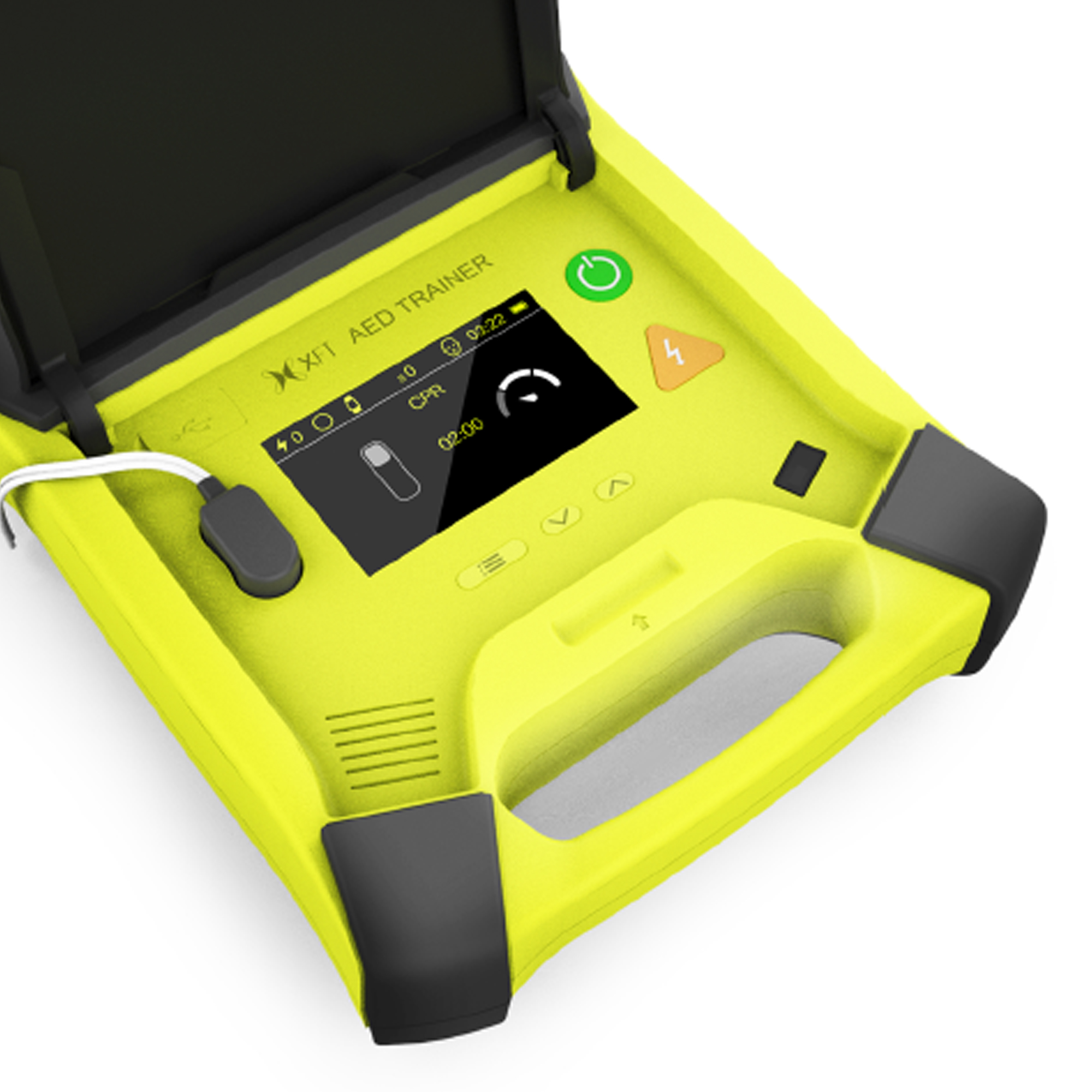 AED-Trainingsgerät mit 10 Notfall-Szenarien und Metronom-Funktion. Reagieren Sie ruhig auf jeden Notfall durch die Schulung mit dem XFT-120G Defibrillationstrainer.