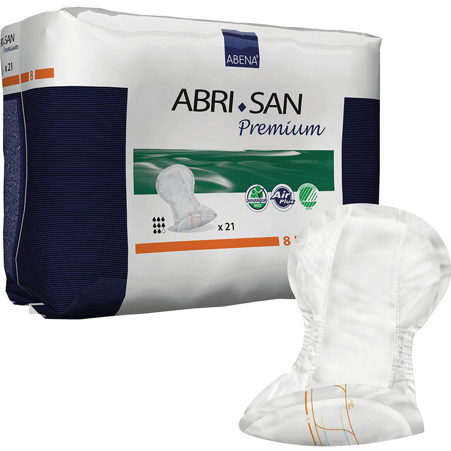 Inkontinenzeinlagen Abri-San Premium Nr.8 Saugstärke 2500 ml 63 x 36 cm 21 Stück