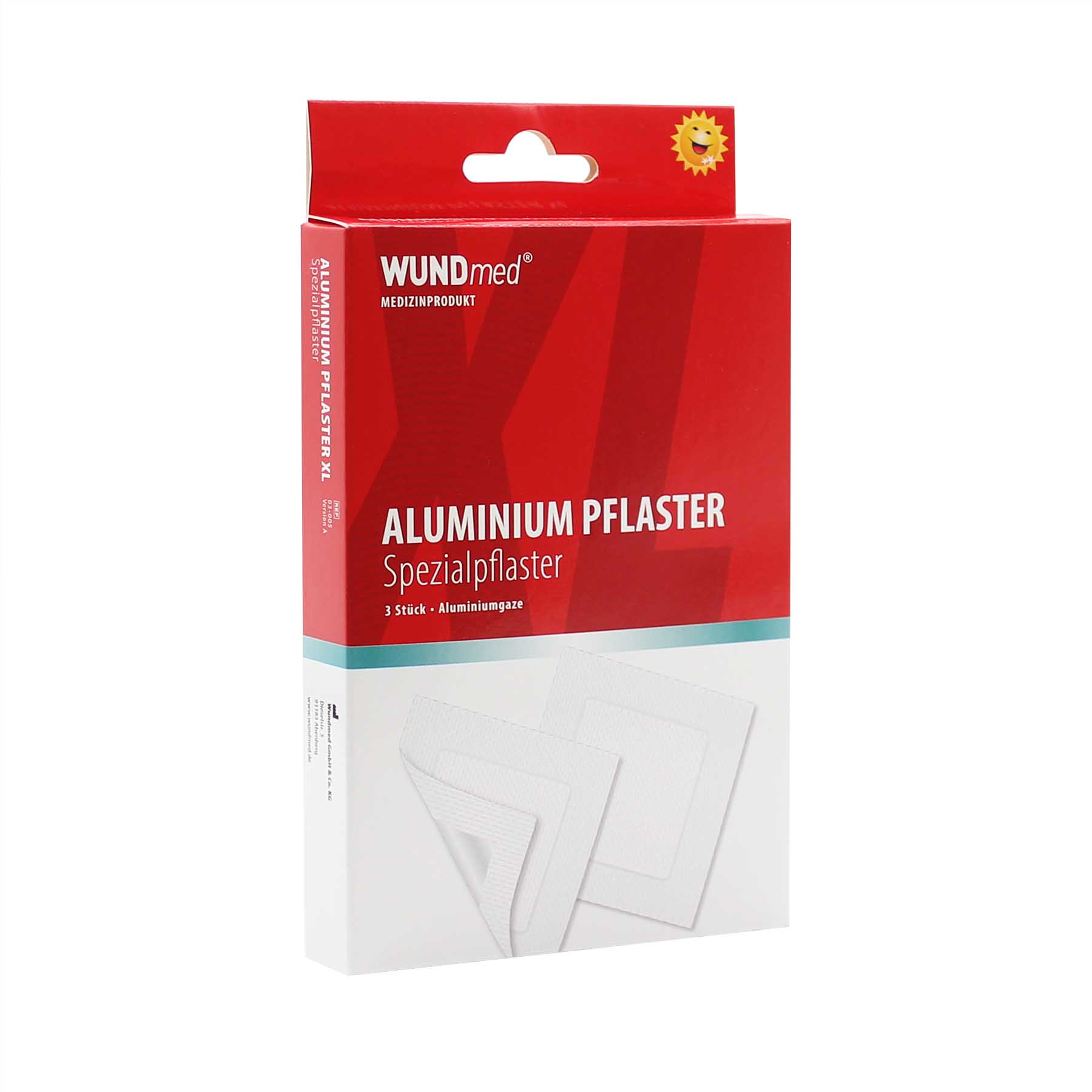 WUNDmed® Aluminium-Pflaster 75 x 75 mm 3 Stück/Packung