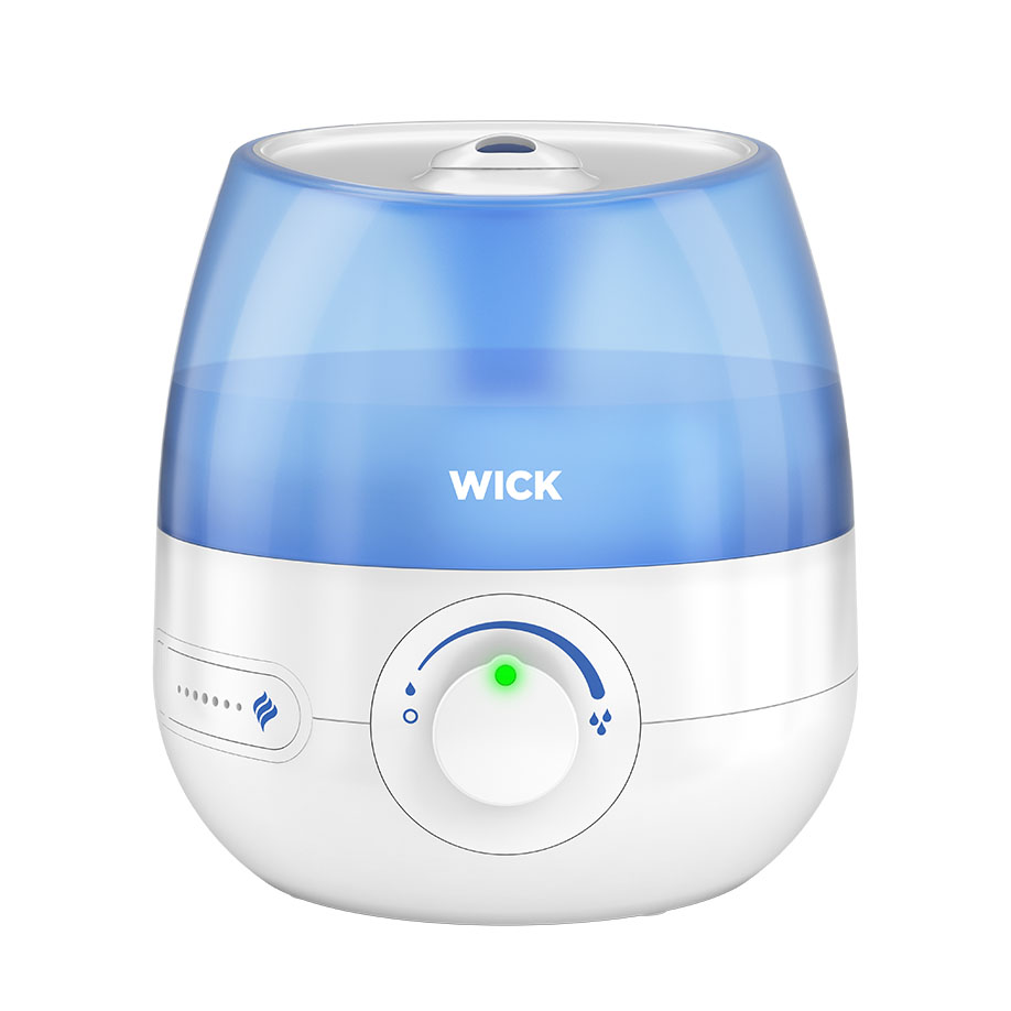 WICK Mini Kaltluft Ultraschall Luftbefeuchter WUL525E, weiß/blau