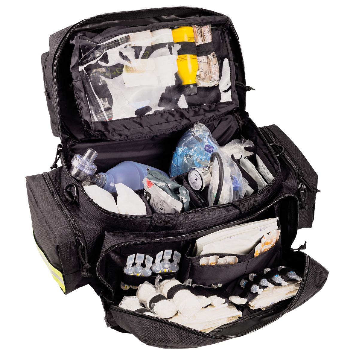 Emergency's GREAT CAPACITY Notfalltasche Schwarz - Notfalltasche mit großzügigem Platzangebot für vielfältige Einsatzbereiche. 55 x 34 x 32 cm.
