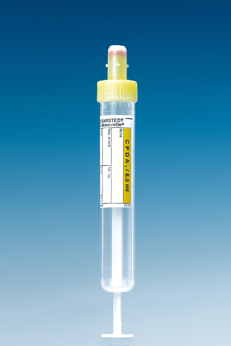 S-Monovetten 8,5 ml, 92 x 15 mm, CPDA1 Papieretikett, steril (50 Stck.)