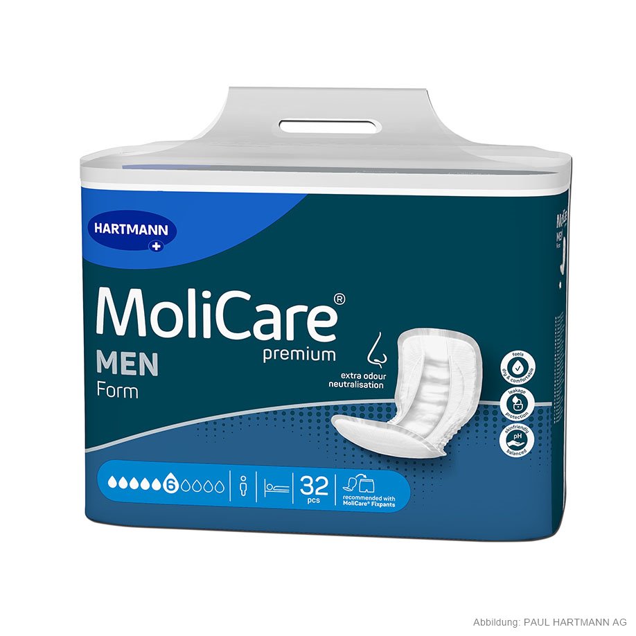 MoliCare Premium Form MEN 6 Tropfen Inkontinenzeinlagen (32 Stck.)