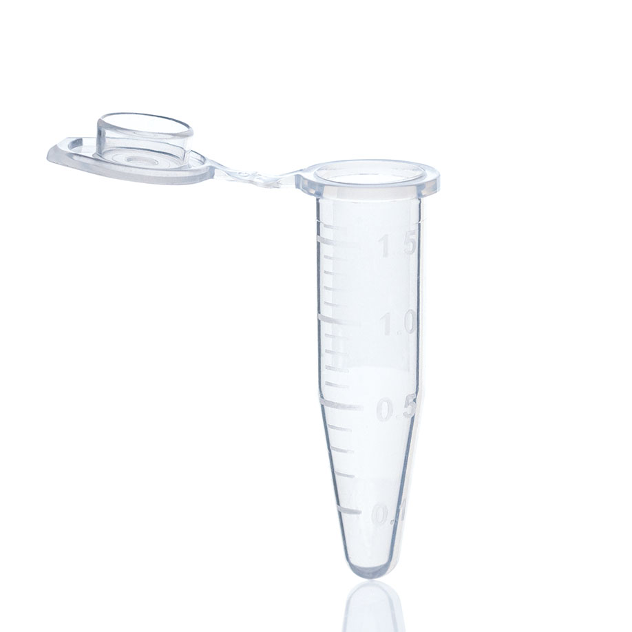 Einmal-Reaktionsgefäß, PP, 1,5 ml, transparent, mit Deckel