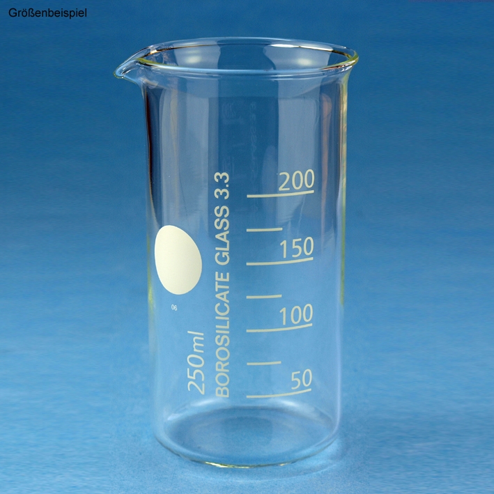 Becherglas mit Teilung 250 ml hohe Form