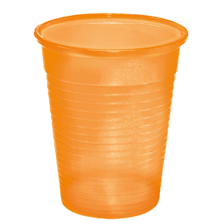 Mundspül- / Laborbecher 180 ml orange (100 Stck.)