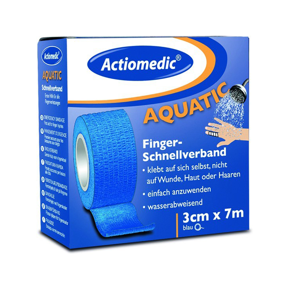 Actiomedic AQUATIC Schnellverband 3 cm x 7 m selbsthaftend