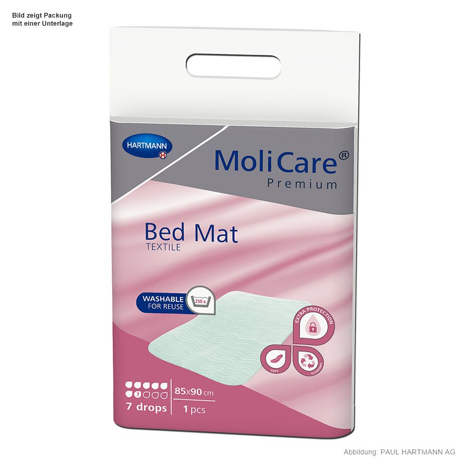 MoliCare Premium Bed Mat Textile (10) 7 Tropfen Bettschutzeinlagen 85 x 90 cm