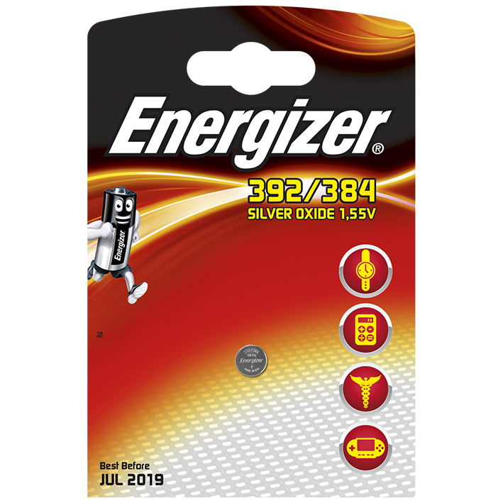 Energizer Uhren-Batterie 392/384 Typ SR41/SR736W, 1,55 V