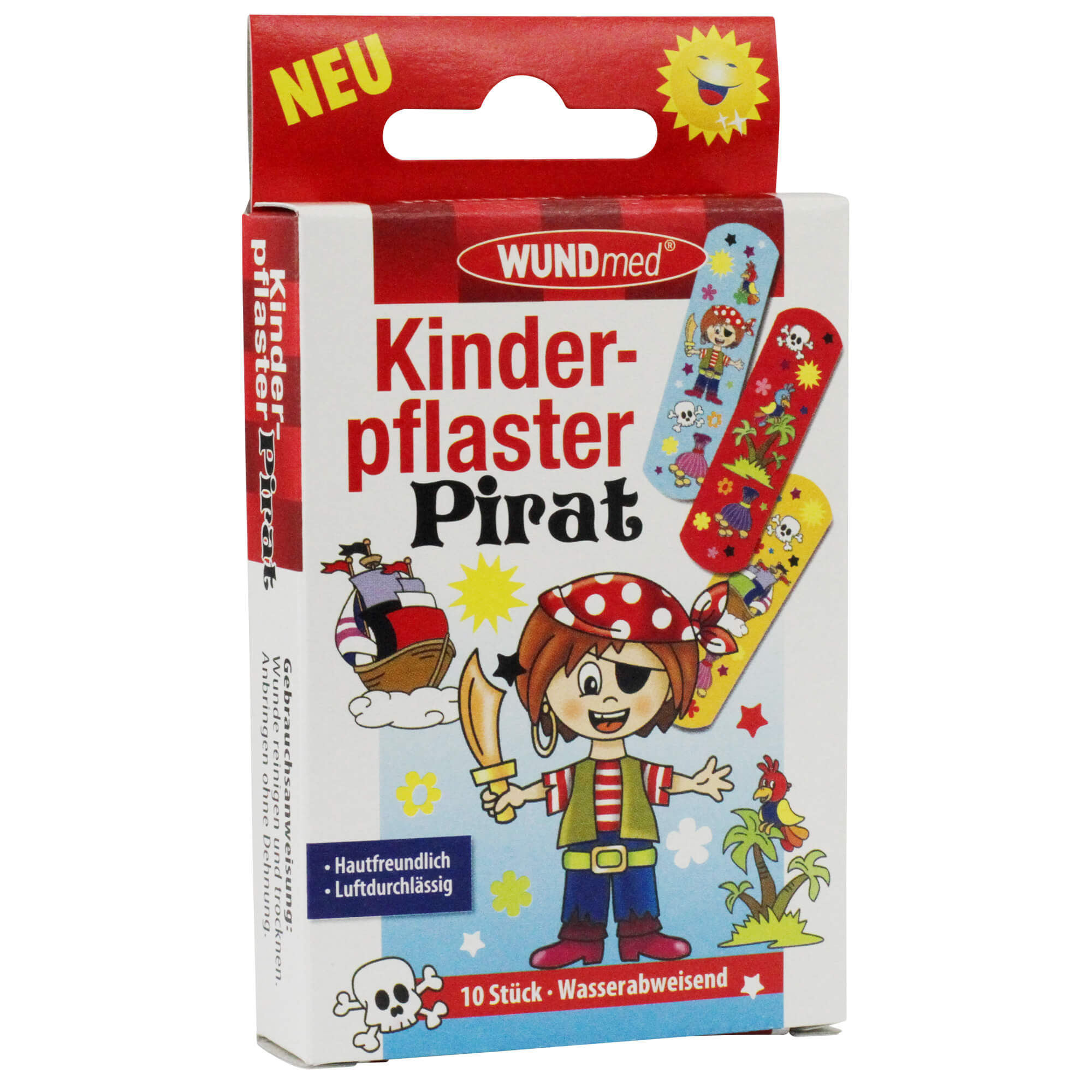 WUNDmed® Kinderpflaster "Pirat" 63 x 19 cm 10 Stück/Packung