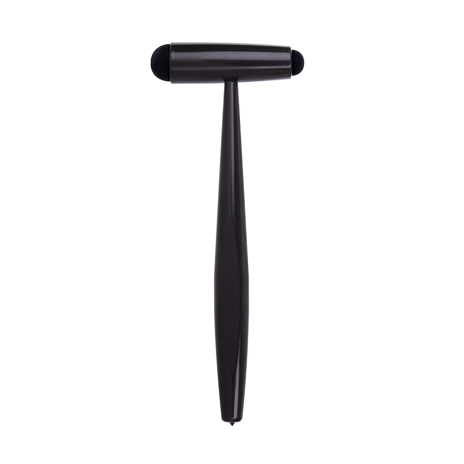 Reflexhammer nach Troemner, groß, 23 cm, Aluminium und Messing, schwarz
