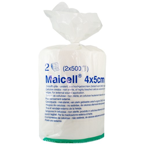 Zellstofftupfer Maicell unsteril 4 x 5 cm 2 x 500 St./Pack