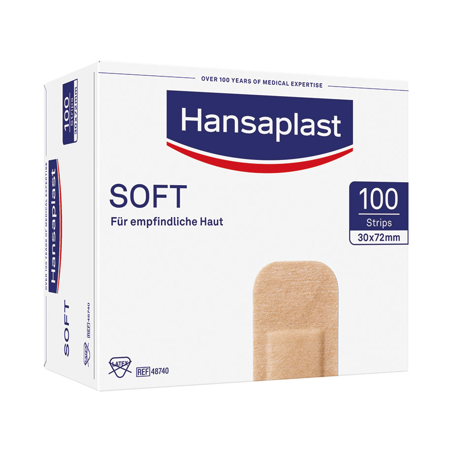 Hansaplast Soft Wundstrips, 3,0 x 7,2 cm (100 Stck.)