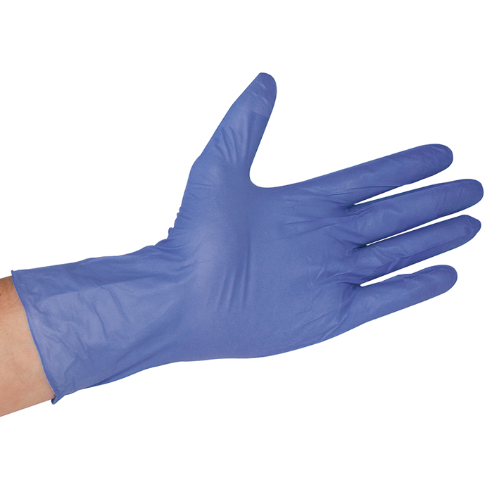 Nitril U.-Handschuhe blau, 30 cm lang, Gr. L unsteril puderfrei (100 Stck.)