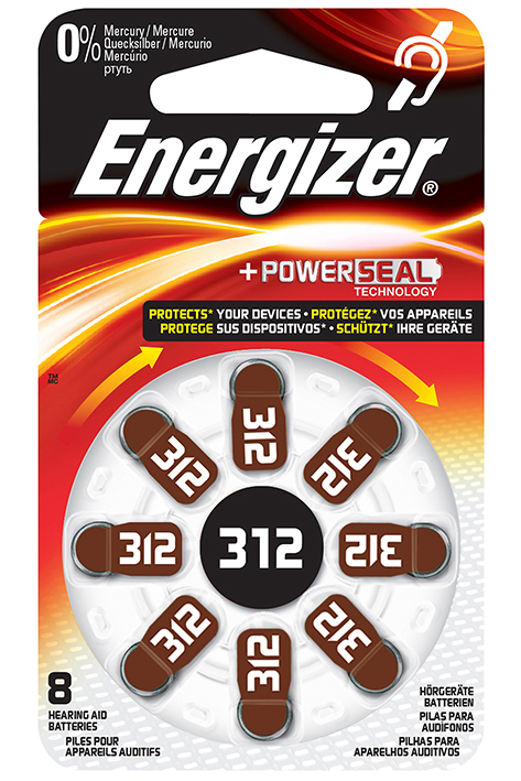 Energizer Batterie Typ 312 1,4 V für Hörgeräte (8 Stck.) #E301431802#