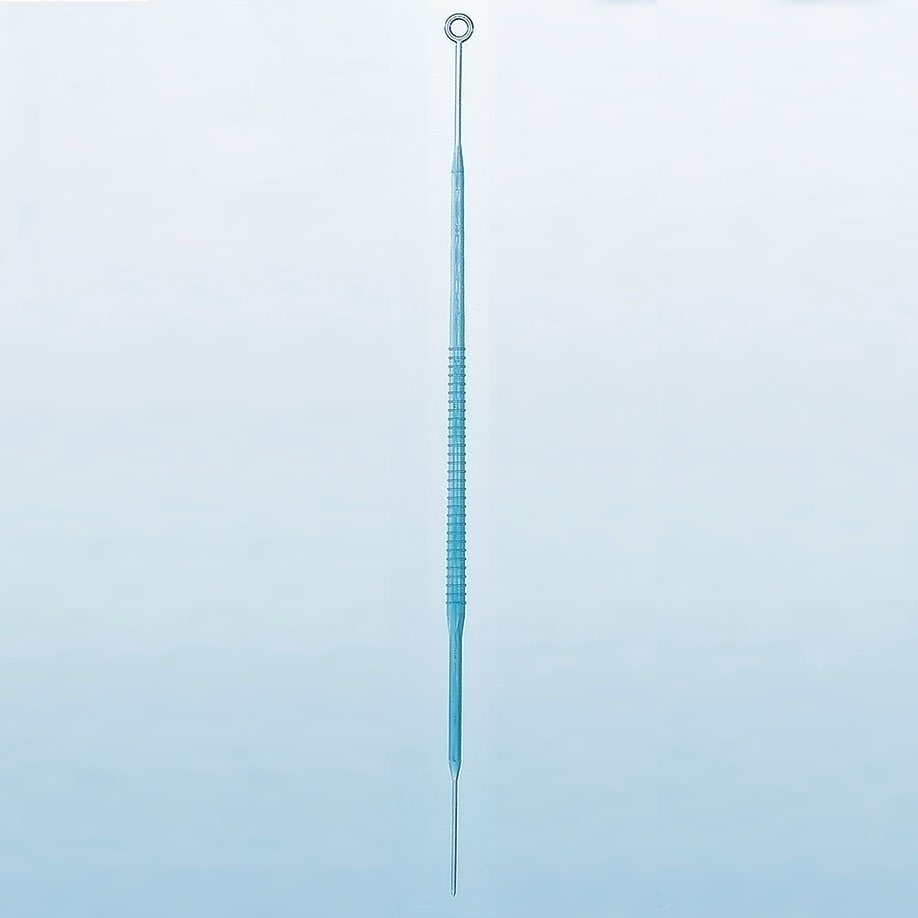 Impfschlinge mit Nadel, PS, 10 µl, blau