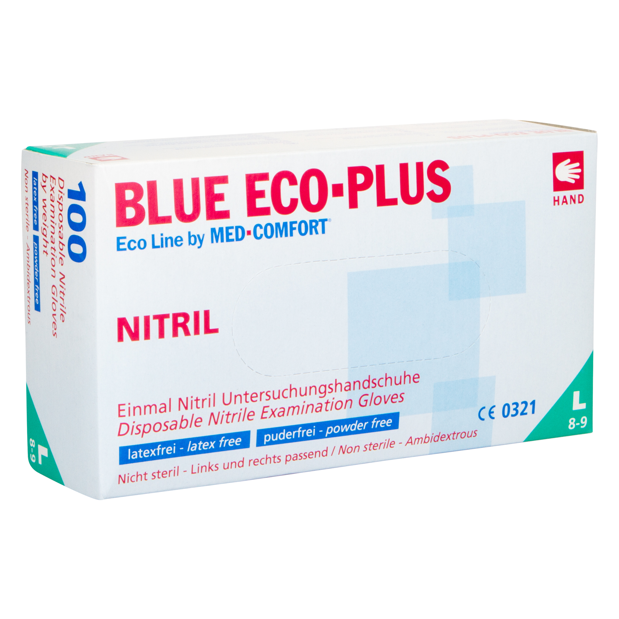 BLUE ECO-PLUS Nitril Untersuchungshandschuhe Gr. S-XL
