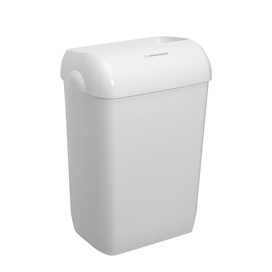 AQUARIUS Abfallbehälter Kunststoff weiß, 43 Ltr., 56,9 x 42,2 x 29 cm (2 Stck.)