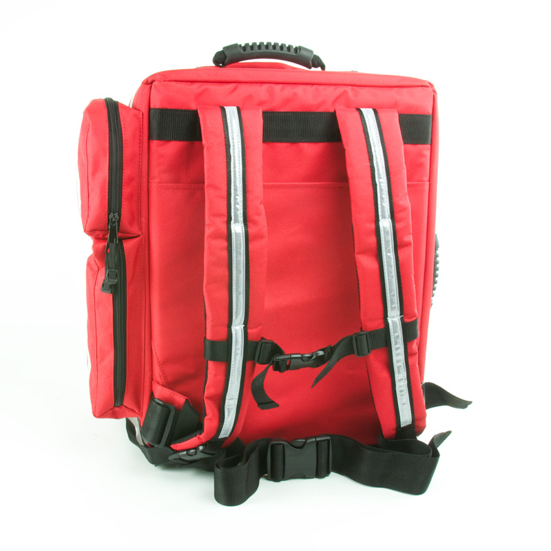 Notfallrucksack Brüssel Nylon Rot 50 x 21 x 54 cm - robuster Notfallrucksack mit flexiber Einteilung.