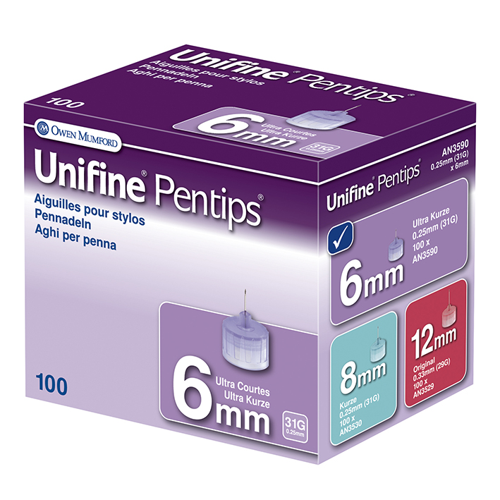 Unifine Pentips 31 G, 0,25 x 6 mm, ultrakurz (100 Stck.)
