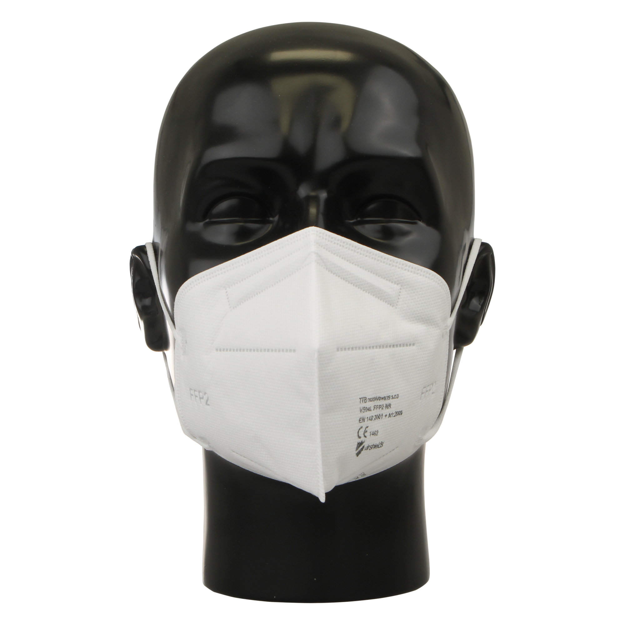 FFP2 Maske VIRSHIELDS - Besonders saugfähige FFP2 Maske. Made in EU. Schwarz oder Weiß. 10 Stück.