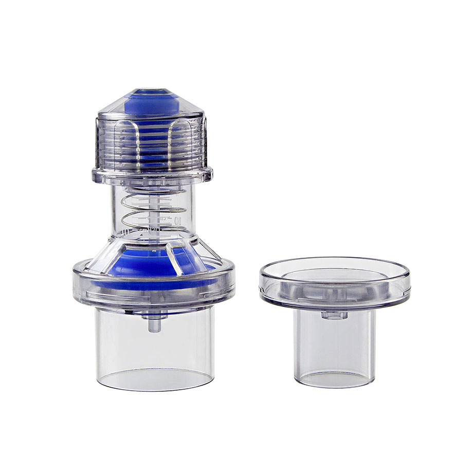 Peep-Ventil, 2-10 cm H2O, 30 mm I.D. mit Zusatzadapter 22 mm (blaue Membrane)