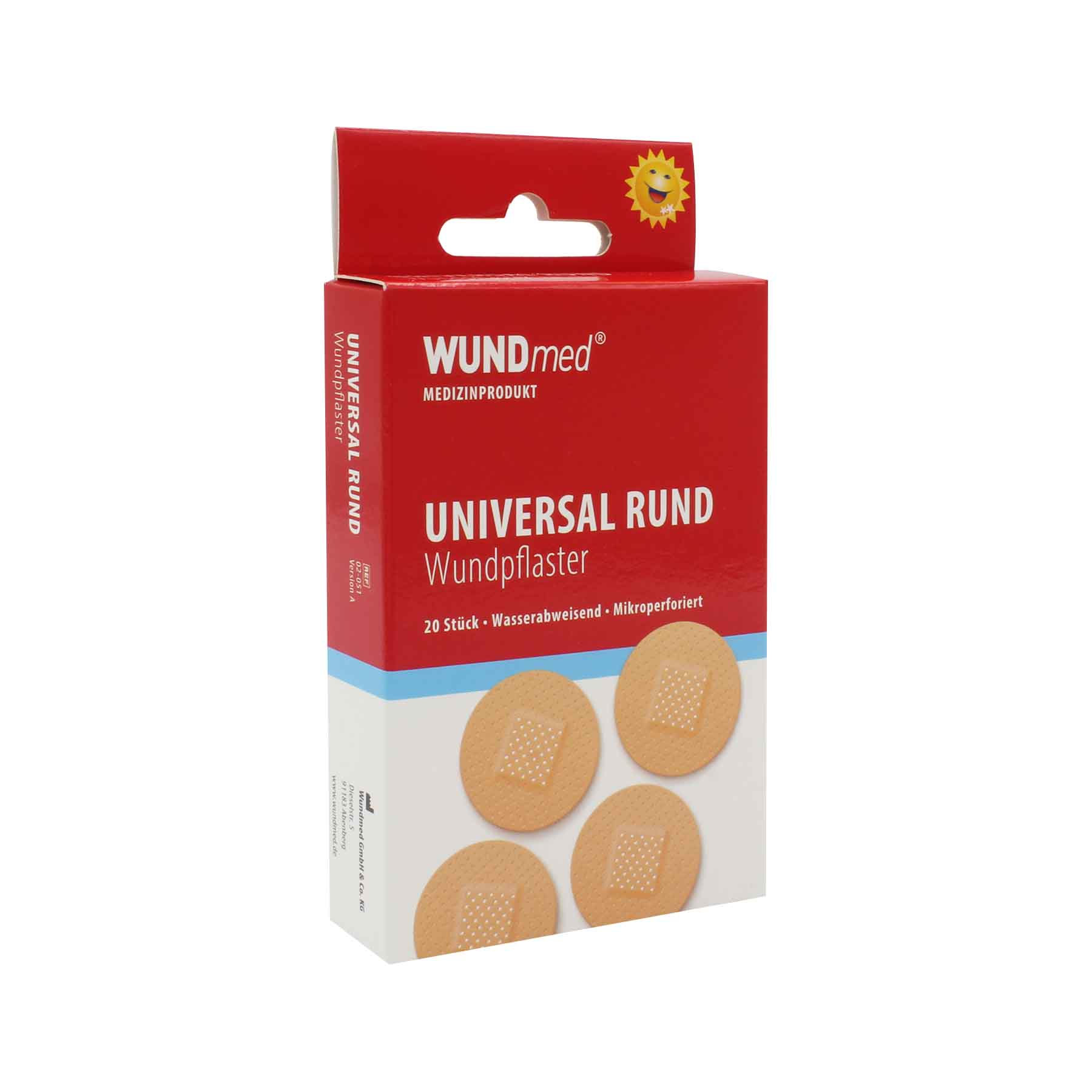 WUNDmed® Wundpflaster runde Form Ø 2,5 cm Hautfarben