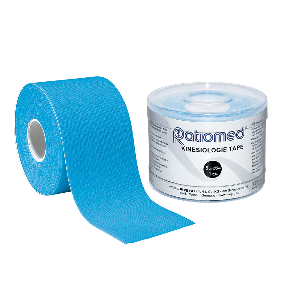 Kinesiologie-Tape ratiomed 5 m x 5 cm, blau (1 Rl.)