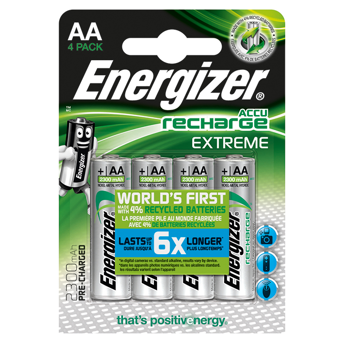 Energizer NiMH Akkumulatoren Extreme Mignon AA HR6, 1,2 V (4er-Pack)
