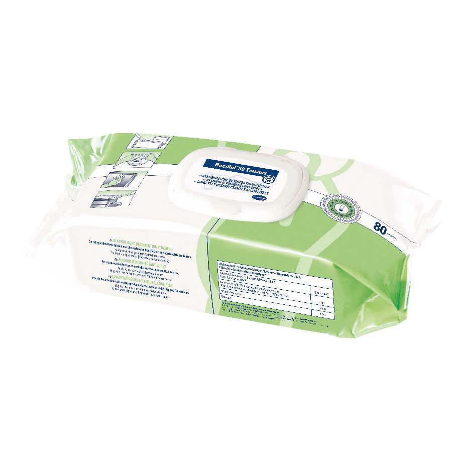 Bacillol 30 Sensitive Tissues Flow-Pack Schnelldesinfektionstücher 80 Tücher