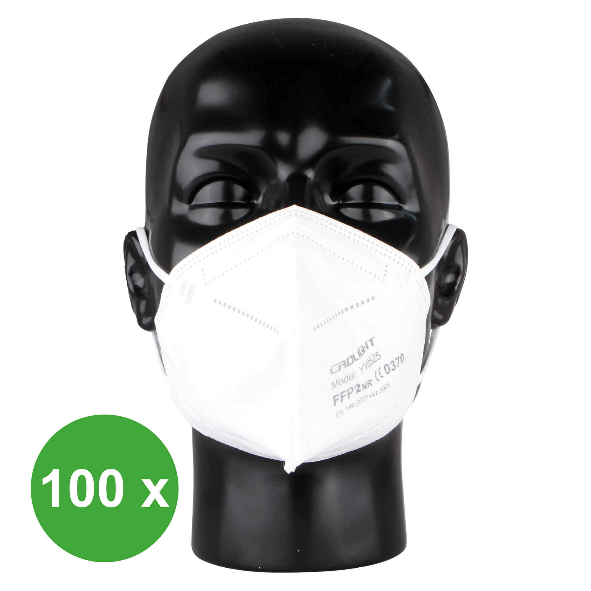 FFP2 Maske NR ultraleicht Komfort 100 x Mundschutz einzeln verpackt 