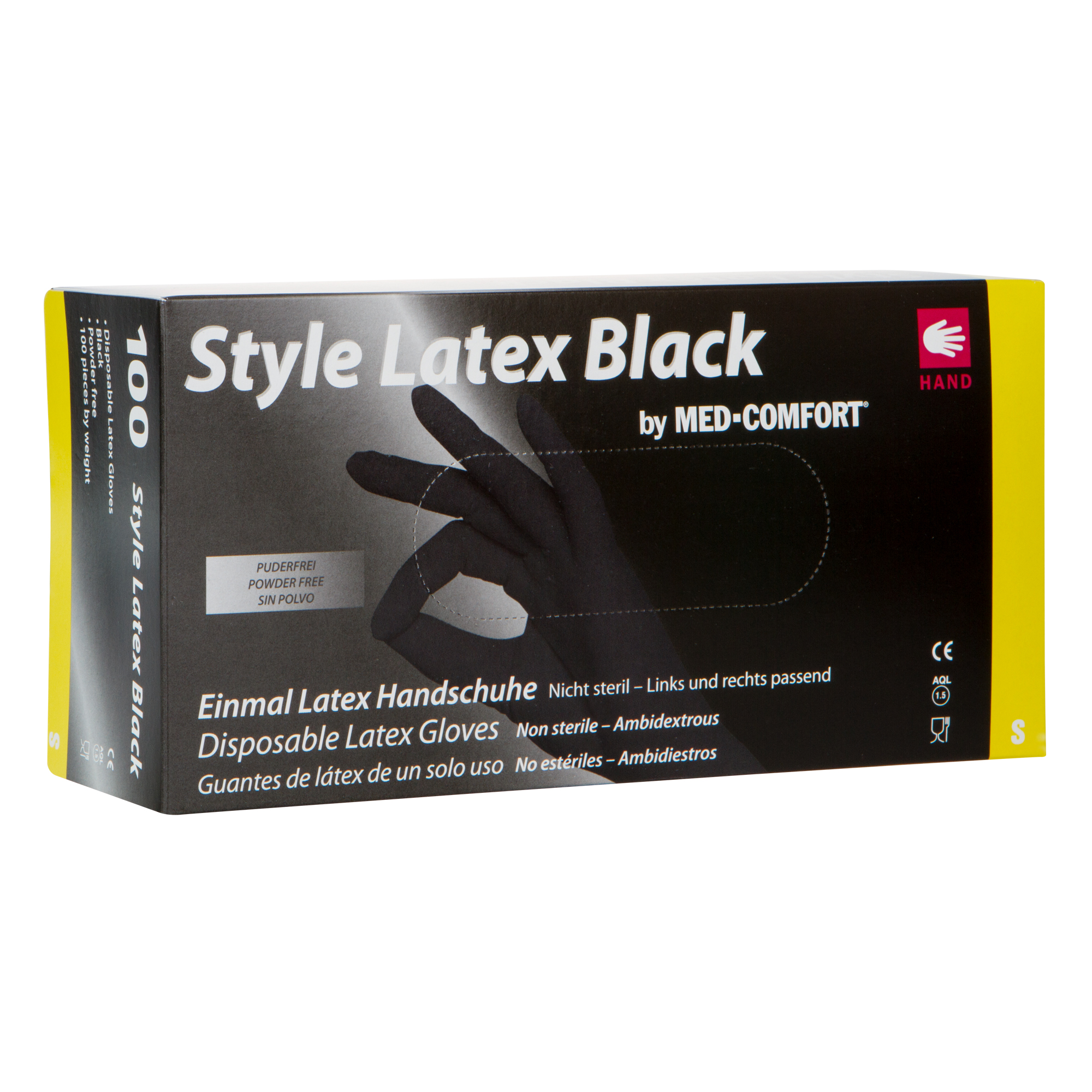 Style Latex Black Einmalhandschuhe puderfrei
