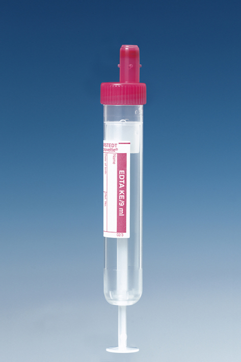 S-Monovetten 9 ml, 92 x 16 mm, K3 EDTA, Papieretikett, steril (50 Stck.)