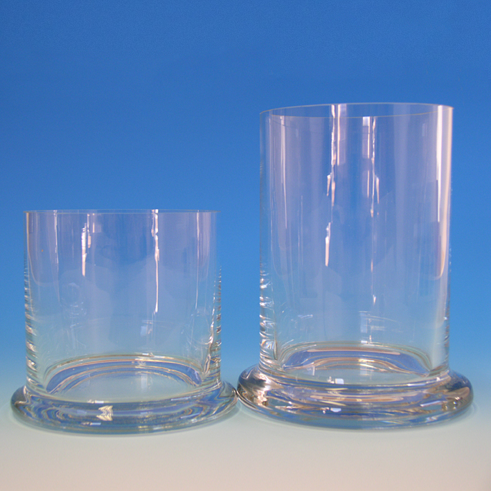 Glaszylinder mit Fuß ohne Deckel ca. 12 x 8 cm Ø