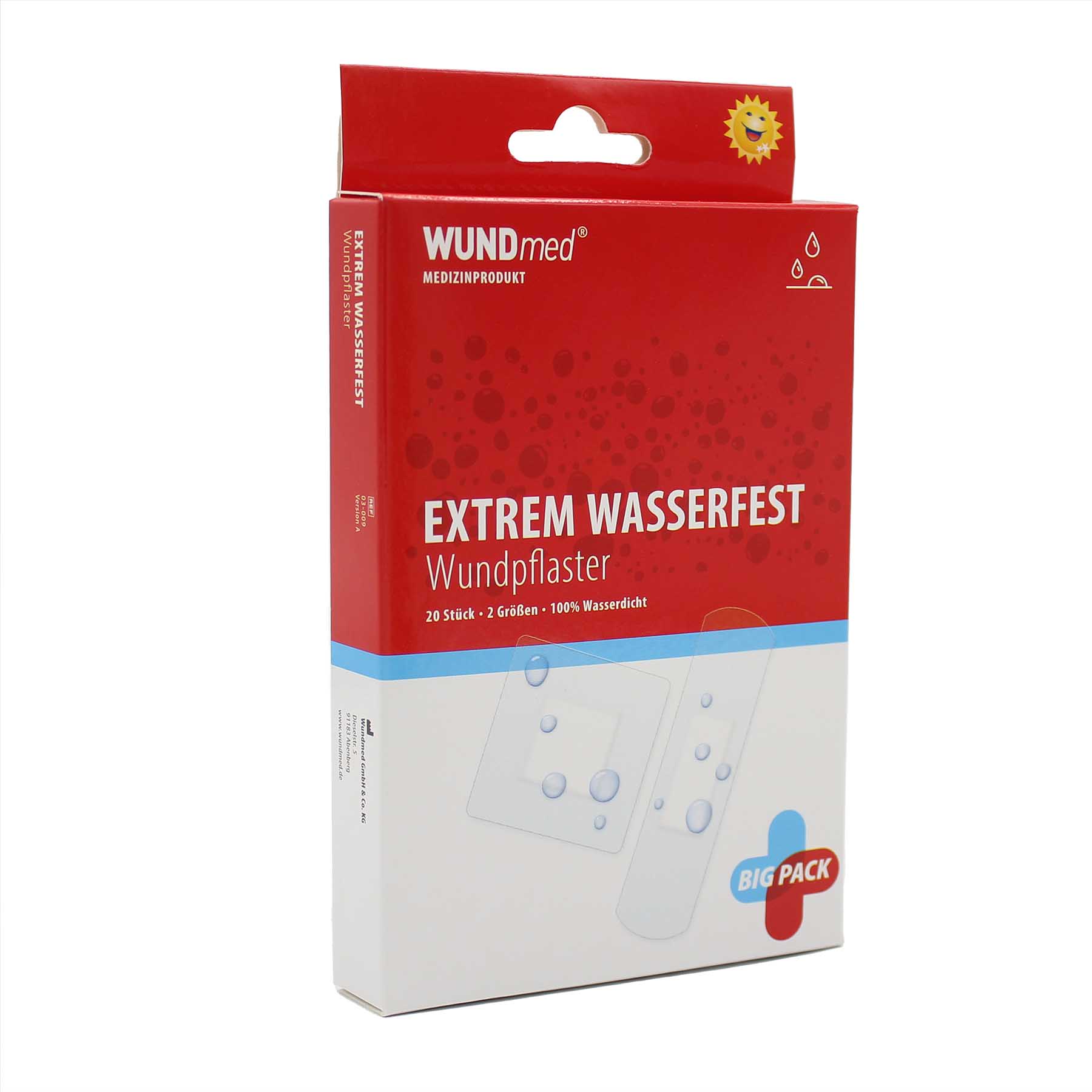 WUNDmed® Pflaster extrem wasserfest transparent 20 Stück/Packung