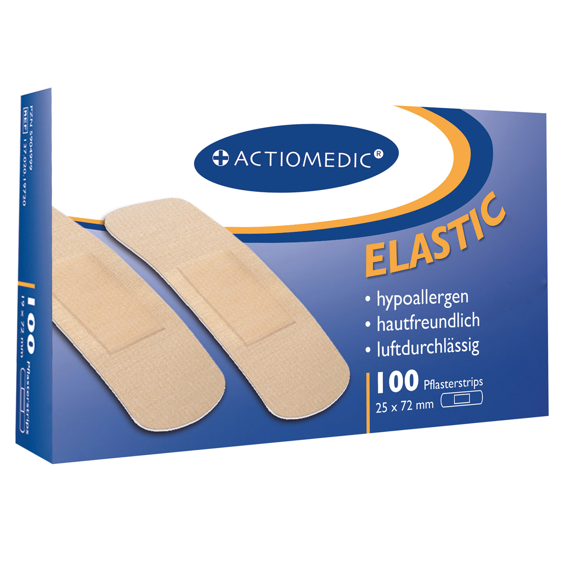 Actiomedic® ELASTIC Pflasterstrips 25 x 72 mm Pack à 100 Stück