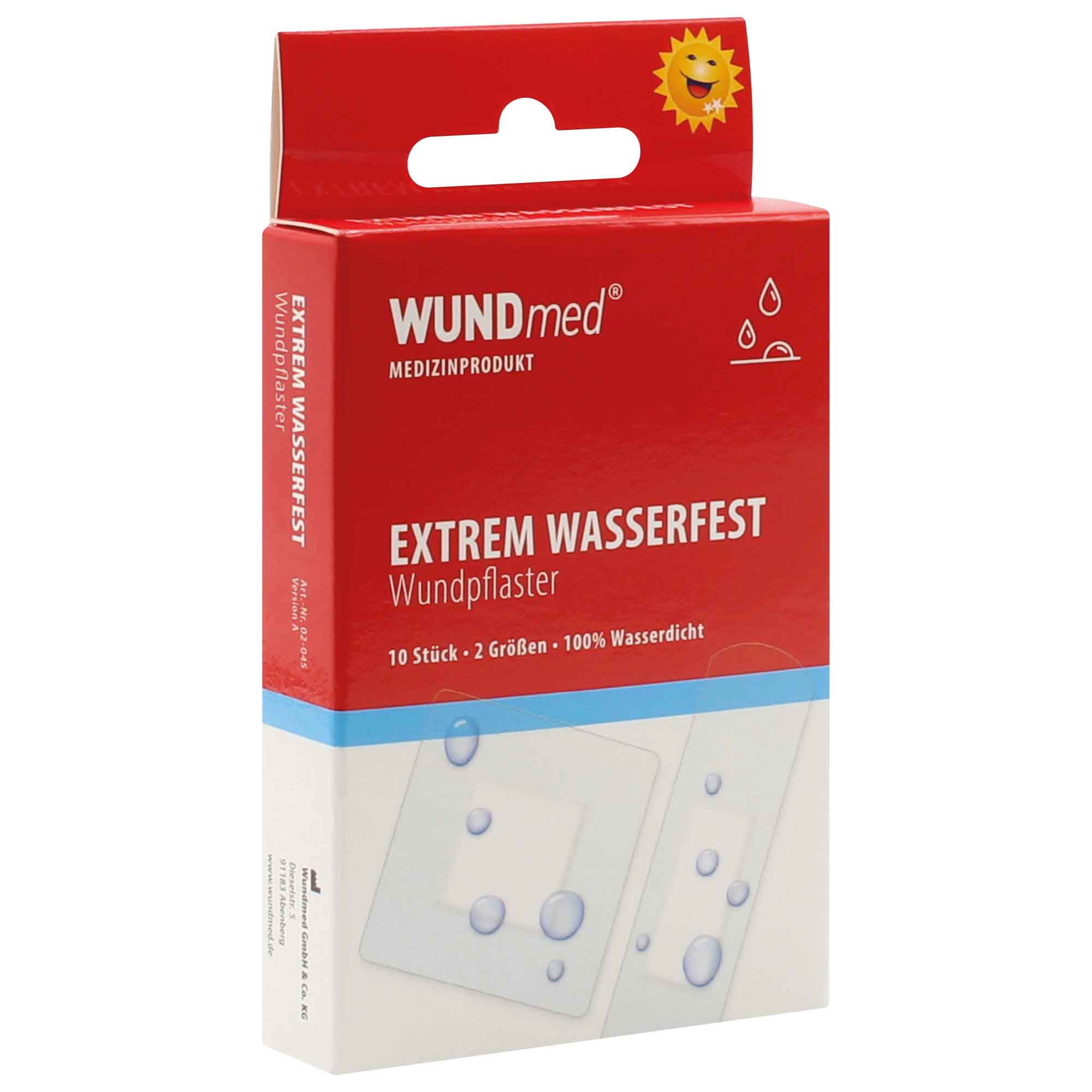 WUNDmed® Pflaster extrem wasserfest transparent 10 Stück/Packung