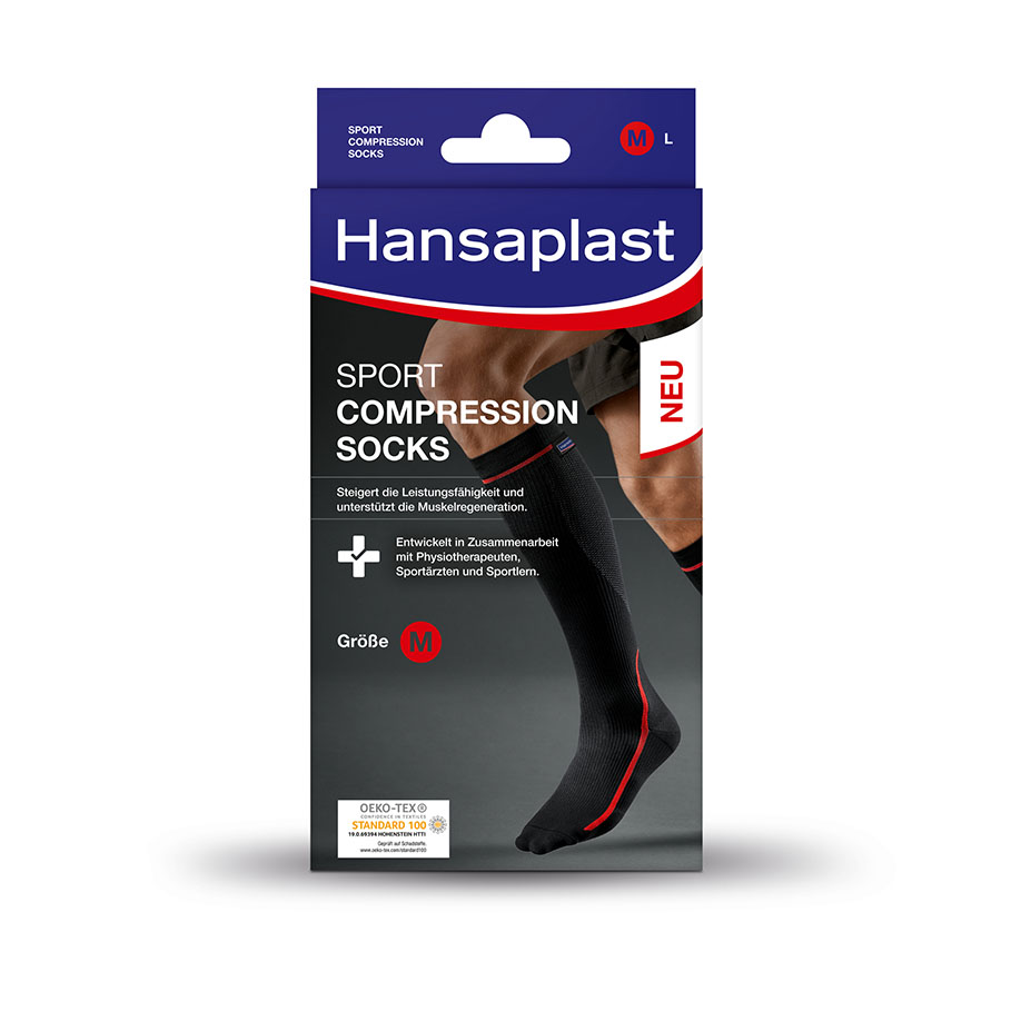 Hansaplast Sport Compression Socks Kompressionssocken Gr. M (2 Stck.)