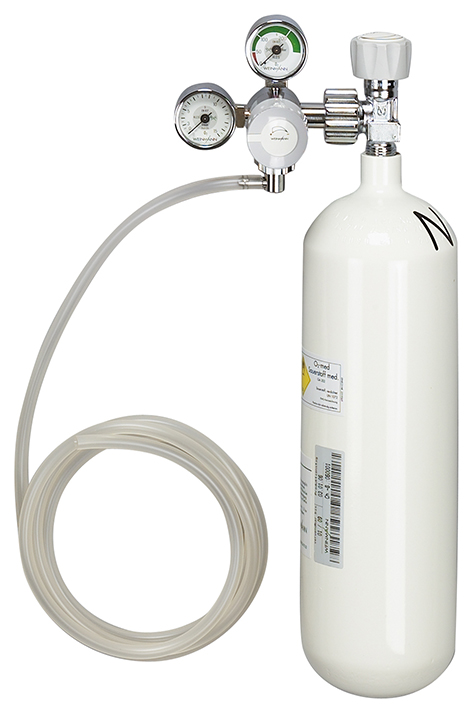 Sauerstoff-Gerät mit Sauerstoff-Flasche 2,0 Ltr. leer