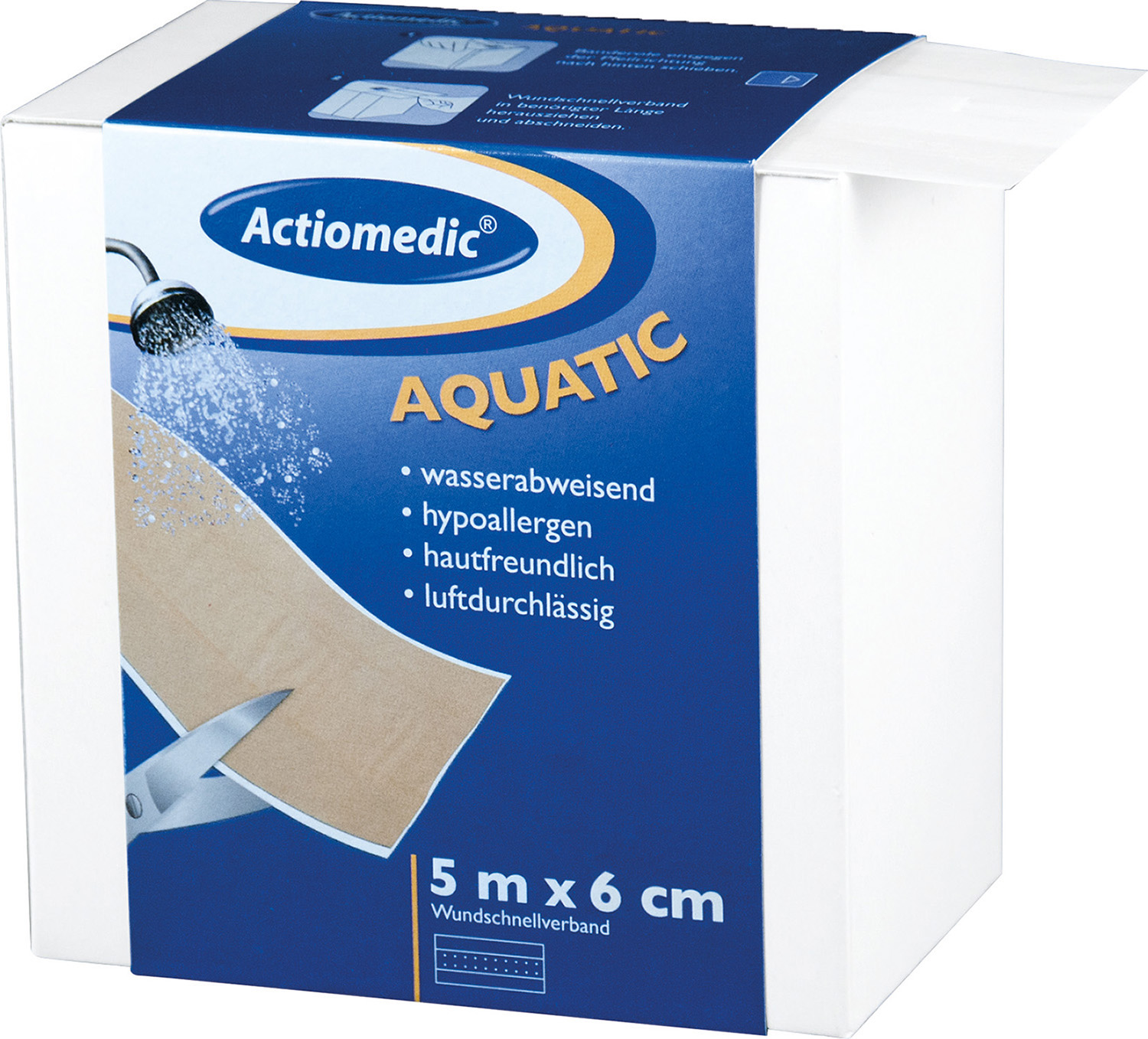 Actiomedic® AQUATIC Wundschnellverband Hautfarben 6 cm x 5 m