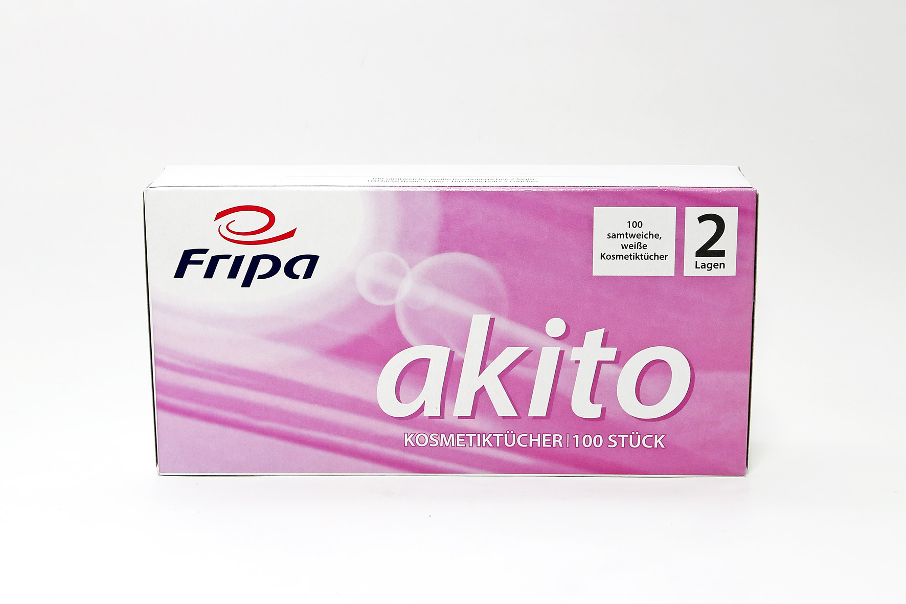Fripa - Kosmetiktücher akito, hochweiß, 2-lagig, ca. 21 x 20 cm (40 x 100 Stck.)