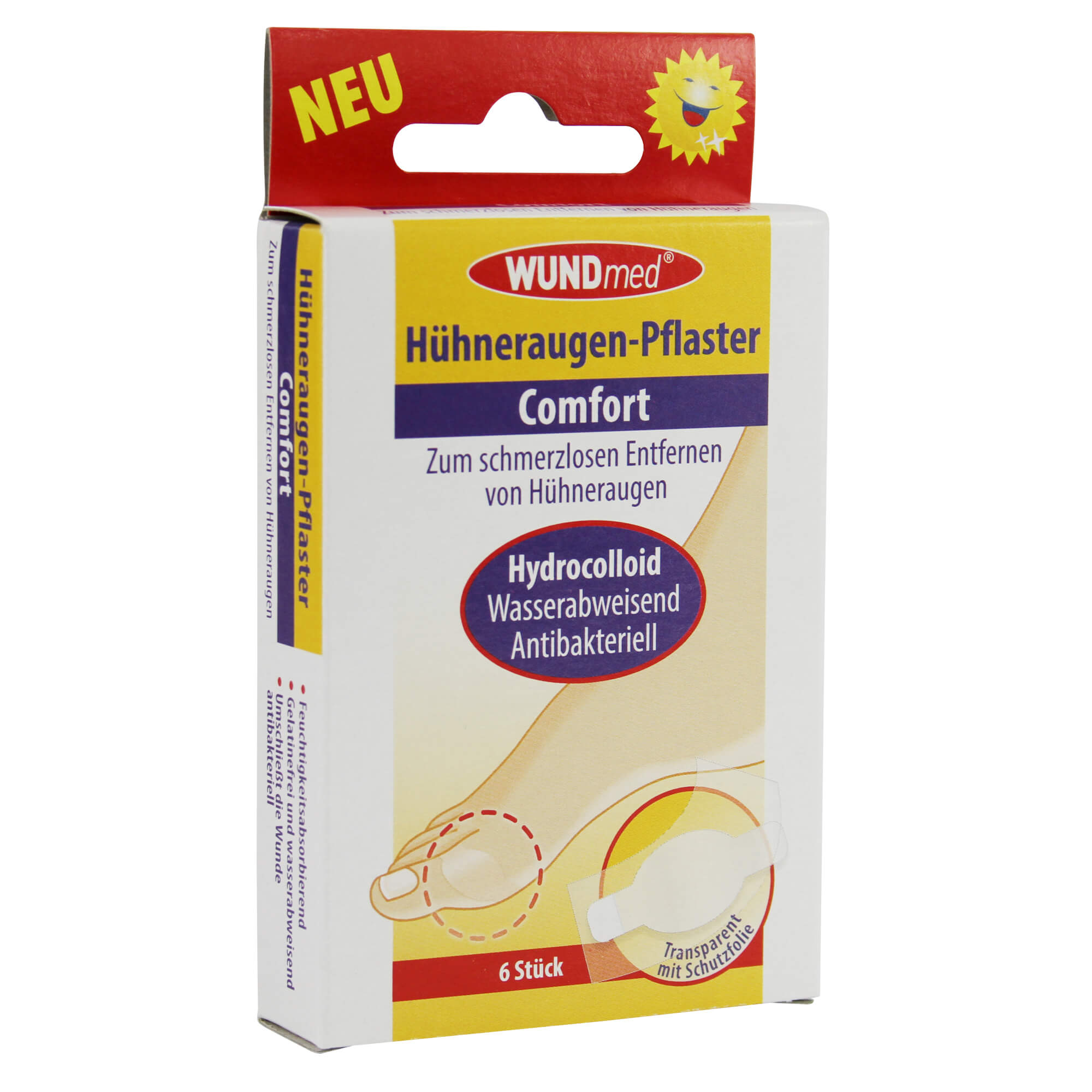 WUNDmed® Hühneraugen-Pflaster Comfort transparent 6 Pflaster/Packung