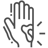 Ein Icon repräsentiert die Wirkung von Zinkleimverbänden bei Ekzemen